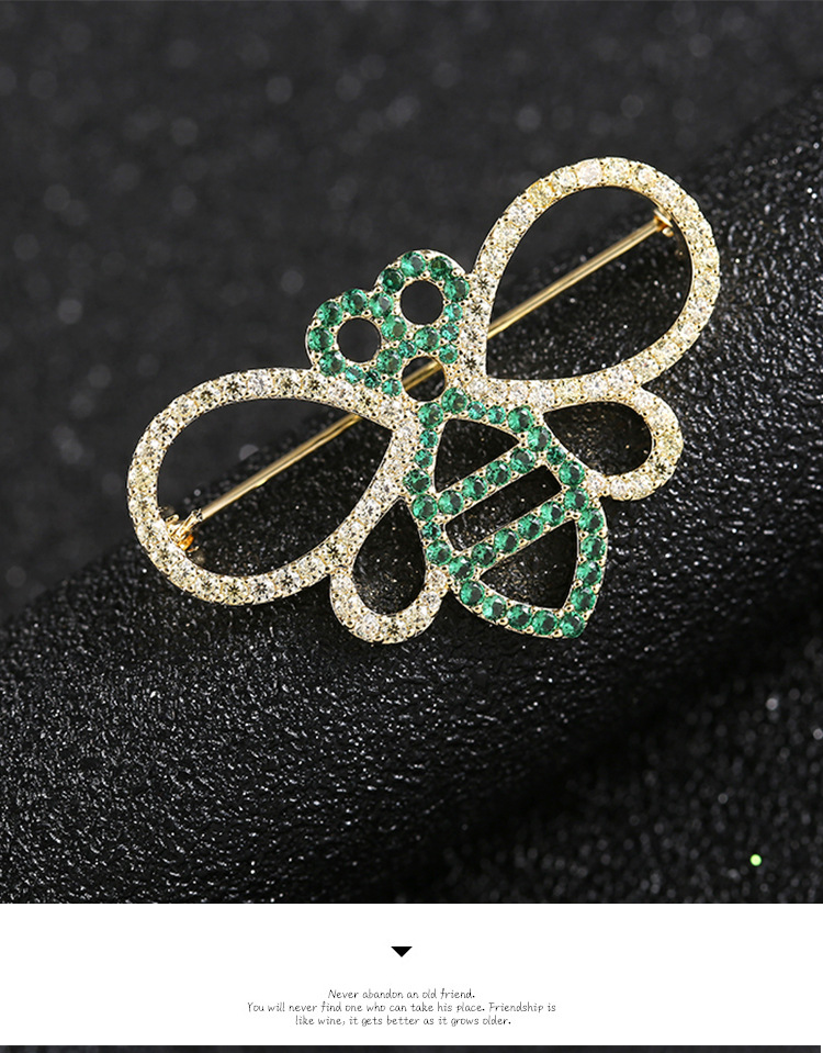 25g Weight Artificial Gemstones Inlay Material Brooches Classification Anniversary, Business Occasion Copper Material Insect Pattern Unisex Gender Enamel, Inlay Design Pin Insect Copper Enamel Inlay Artificial Gemstones Unisex Brooches