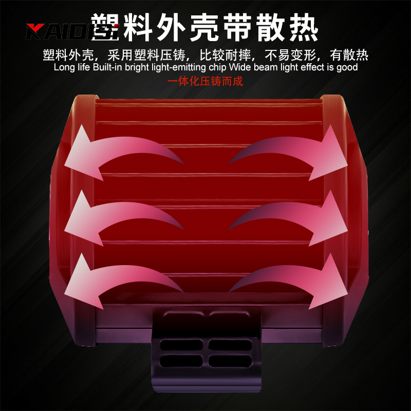 KAIDISI Sanmu 24 cuentas 72W luz de trabajo vehículo todoterreno modificado luz de techo LED Luz de inspección de luz de ingeniería