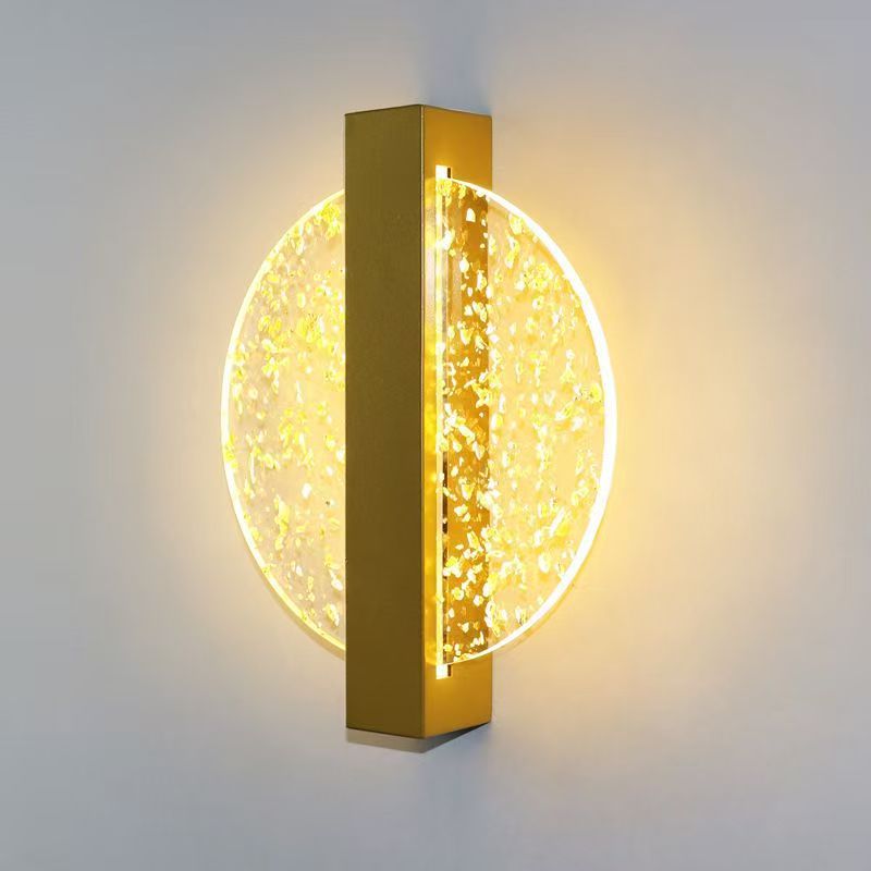 Luz de pared acrílica de lujo nórdica sala de estar televisión de fondo lámpara de pared interior pasillo dormitorio cabezal de cama lámpara de pared