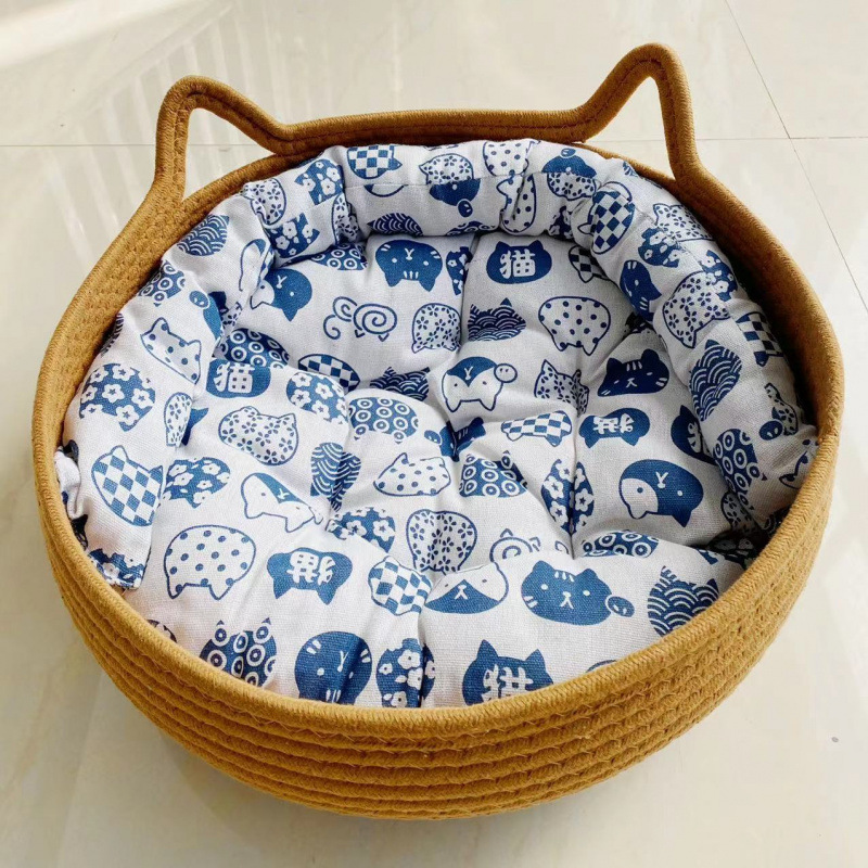 [얼룩방지 고급] 슈가컬러 네스트 + 화이트 캣패드 + 베개