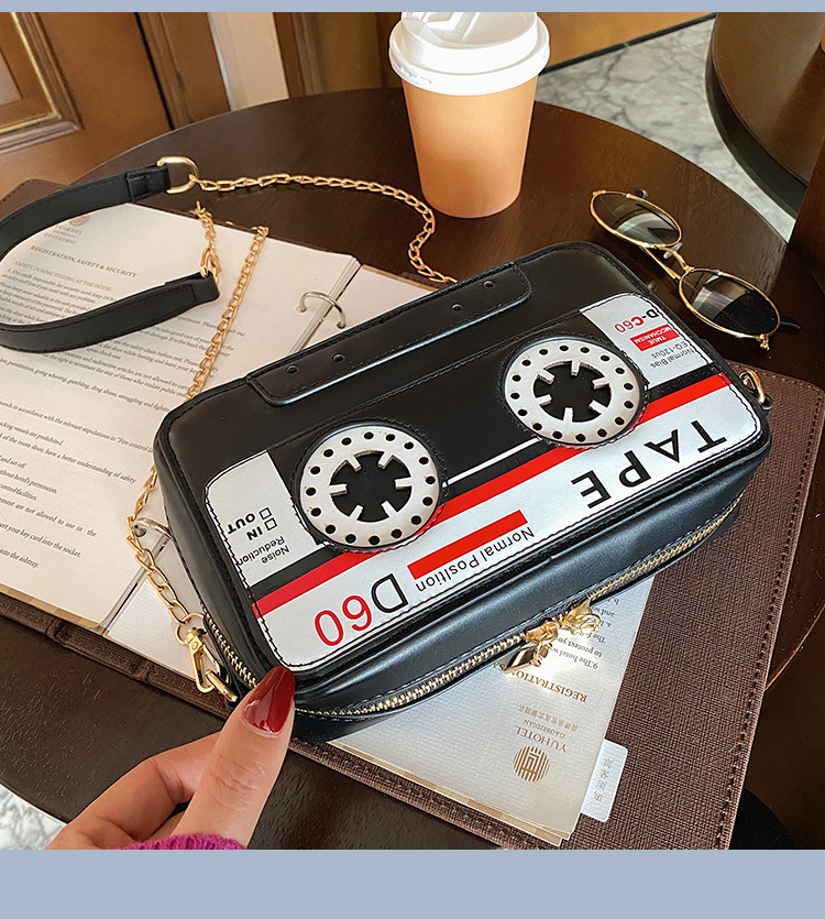 fashion funny tape cassette pu messenger bagpicture29