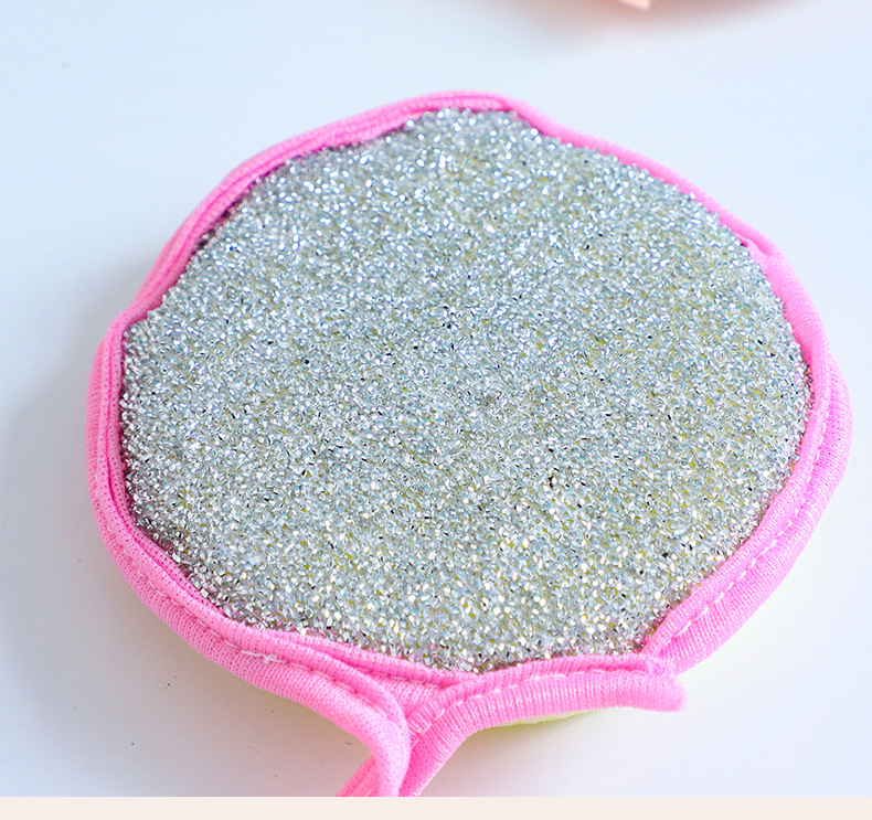 Double-Sided Round Sponge Towel for Washing Dishes, Kitchen Cleaning Sponge, Non-Stick Oil Dishcloth