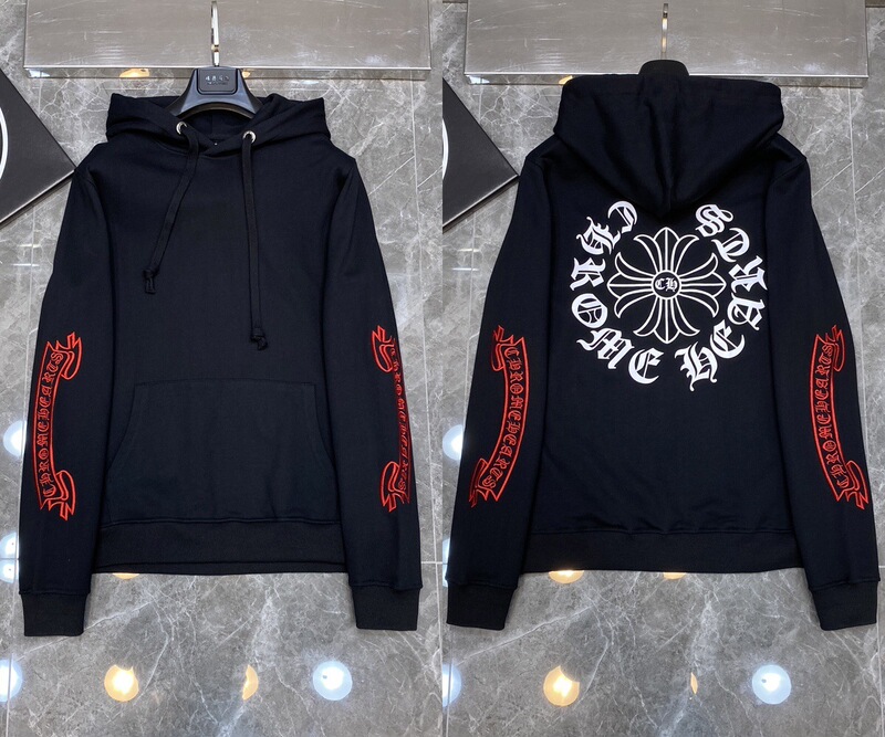 25ss正确版Chrome Hearts 克罗伈十字架连帽卫衣百搭潮流时尚批发|undefined