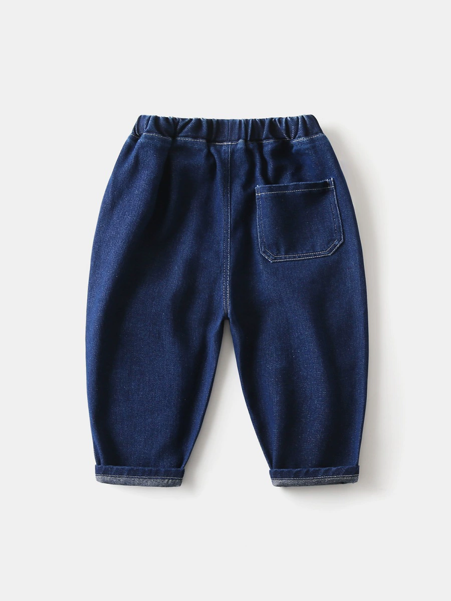 Джинсы для мальчиков, классические детские индийские/индиго? trousers, Korean style