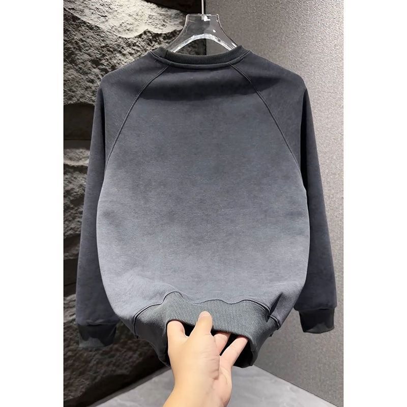 Men's Trendy Crew Neck Sweatshirt With American Lettering_voghion.com