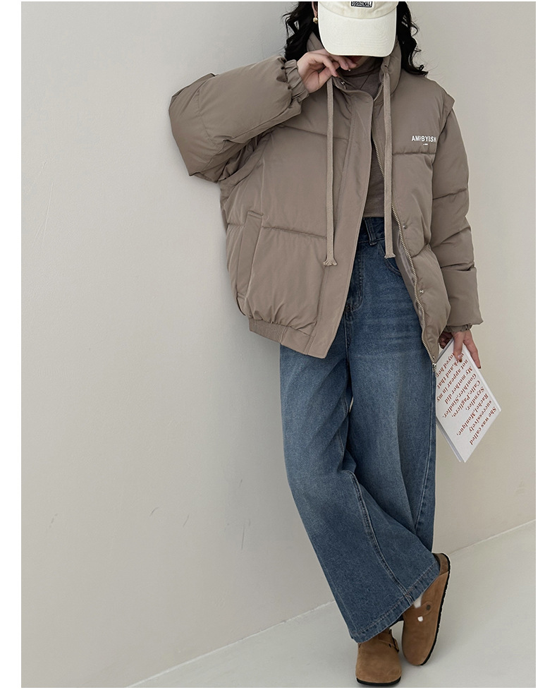 Abnehmbare Ärmel, Männer und Frauen, dickes Winterdesign, Unterhemdweste, für lässige Paare, Daunenjacke aus Baumwolle_voghion.com