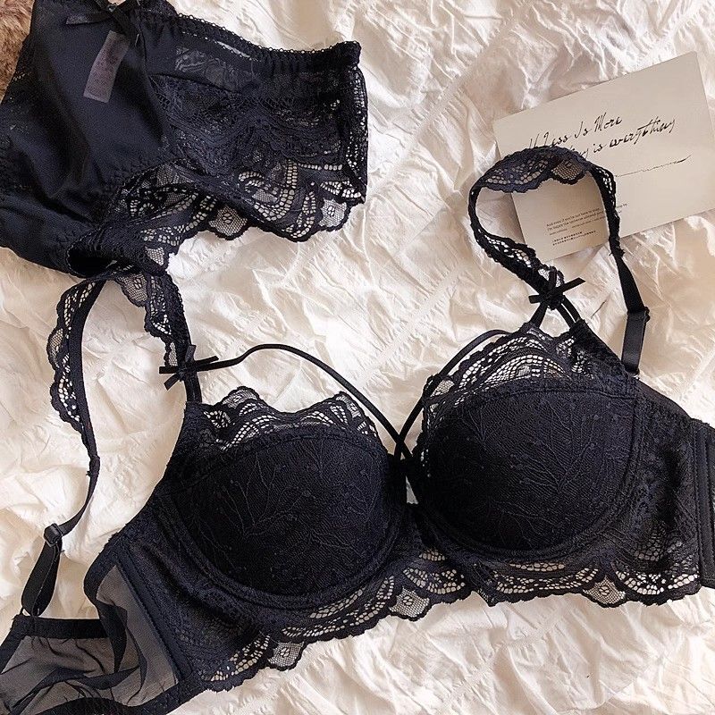 New Style Soft Steel Ring Sexy Lace French-Style Lingerie for Women with Small Busts, Push-Up Anti-Sagging Thin Bra Set New Style Soft Steel Ring Sexy Lace French-Style Lingerie for Women with Small Busts, Push-Up Anti-Sagging Thin Bra Set