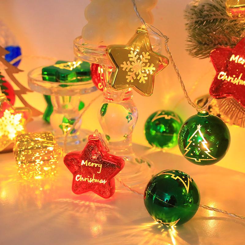 Navidad colgante muñeco de nieve viejo hombre de navidad árbol de navidad luces de color ambiente interior decoración de vacaciones lindas cadenas de luces LED creativas