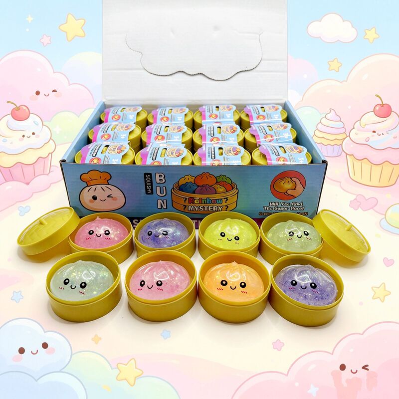 Cross-Border Stress-Relief Simulation 5.5cm Small Bun Squishy Toy, Fruit Pulp Bun, Stress-Relief Gadget, Slow Rebound Stress-Relief Toy