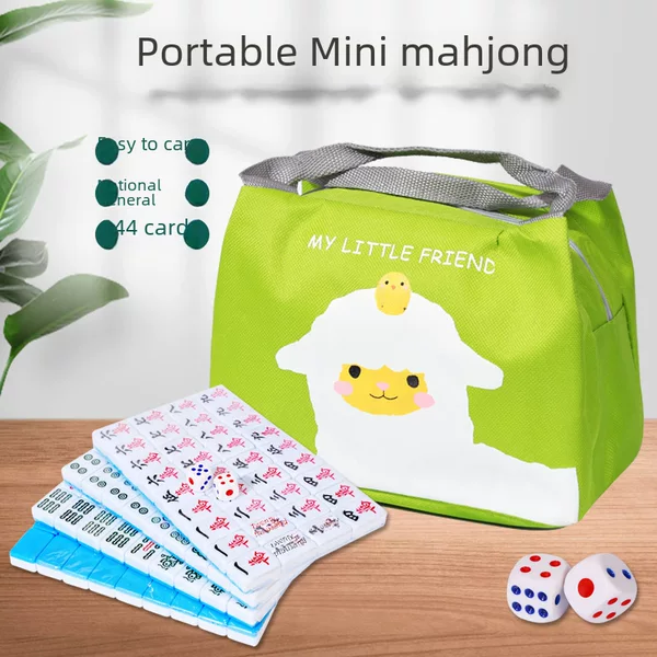 Mini Mahjong Tiles 24mm 30mm Travel Dormitory Small Mahjong Solid Carved Mahjong Tiles Table Tiles