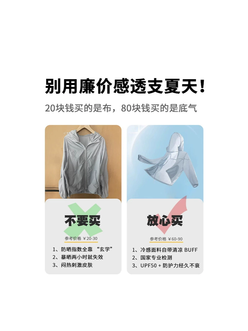 Blue summer sun protection clothing, light and thin jacket, oversize