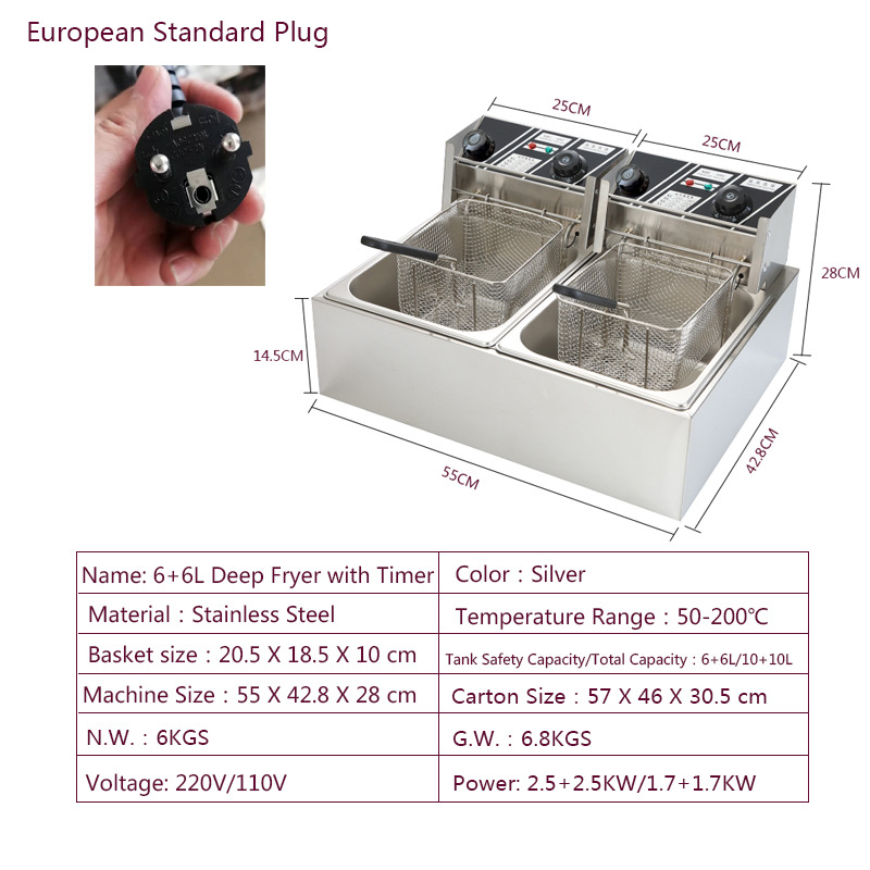 6+6L with Timer(220V European Standard Plug)