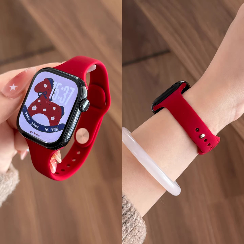2026 New Model Suitable for Apple Watch Iwatchs11 Liquid Silicone Strap S10/9 Wristband Iwatchs8