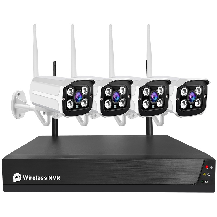 Tuya Kablosuz Akıllı 2 Megapiksel HD Ağ Paketi NVR Üreticisi Toptan 4'lü Set Güvenlik Kamerası
