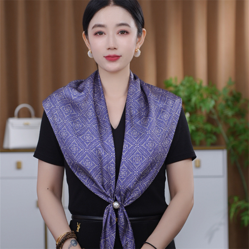 韩版新款复古时尚护颈三角巾百搭丝巾气质女士围巾|undefined