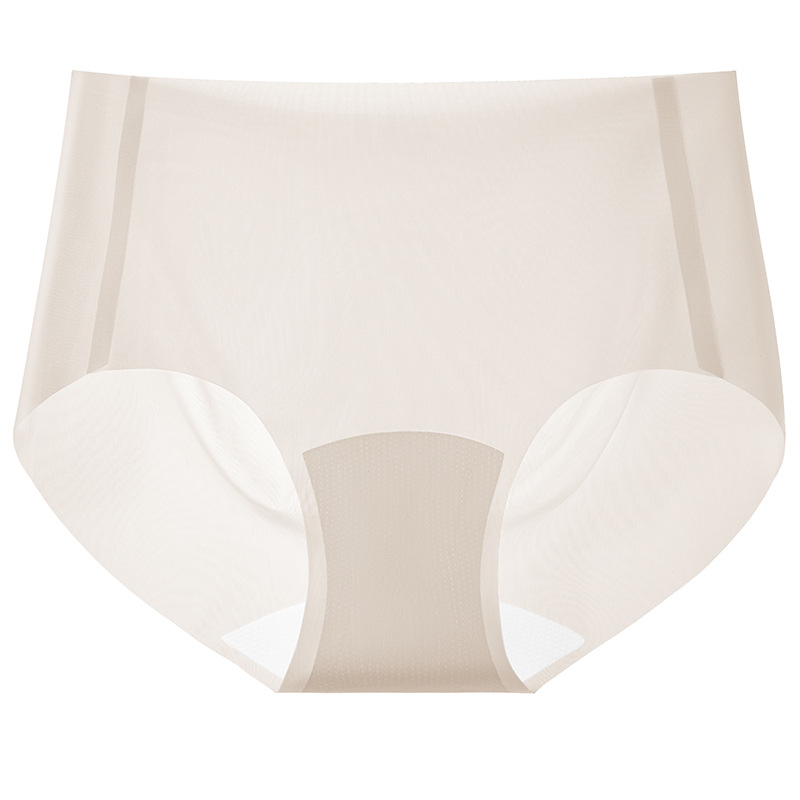 Entrepierna alargada, ropa interior delgada que no deja marcas, seda de hielo para mujer, entrepierna antibacteriana transpirable, pantalones finos para mujer de verano medio y verano