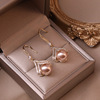 Silver needle from pearl, cute universal earrings with tassels, silver 925 sample, flowered, wholesale