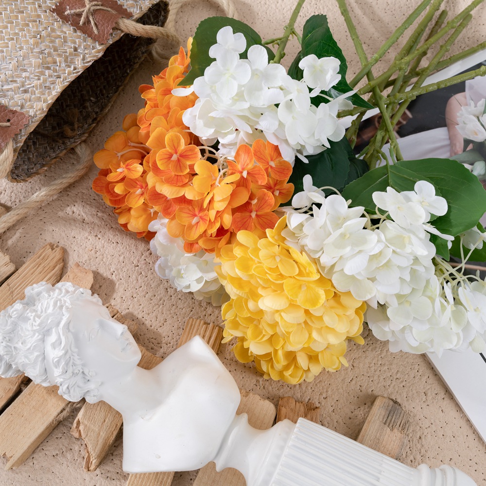 手感繡球花仿真花廠家家居裝飾手捧花玫瑰花牆假花INS跨境MW96002