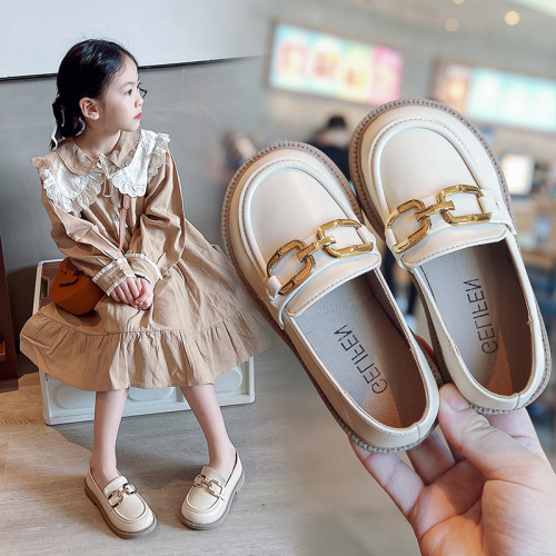 Girls Princess Shoes Children's Leather Shoes 2024 Spring New Little Girls Korean Soft Sole Student Baby Shoes