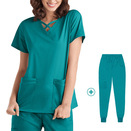New elastic quick-drying medical work clothes, oral dentistry doctor operating room surgical clothes, thin hand-washing clothes, foreign trade