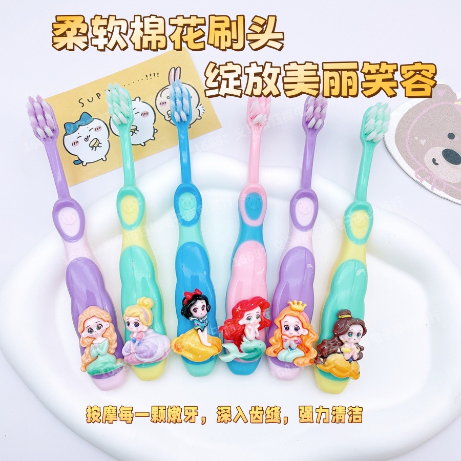 Children's Toothbrush 3-12 Years Old Disney Princess Toothbrush Soft-Bristled Baby Gum Protection Toothbrush Kidsren's Toothbrush 6-12 Years Old
