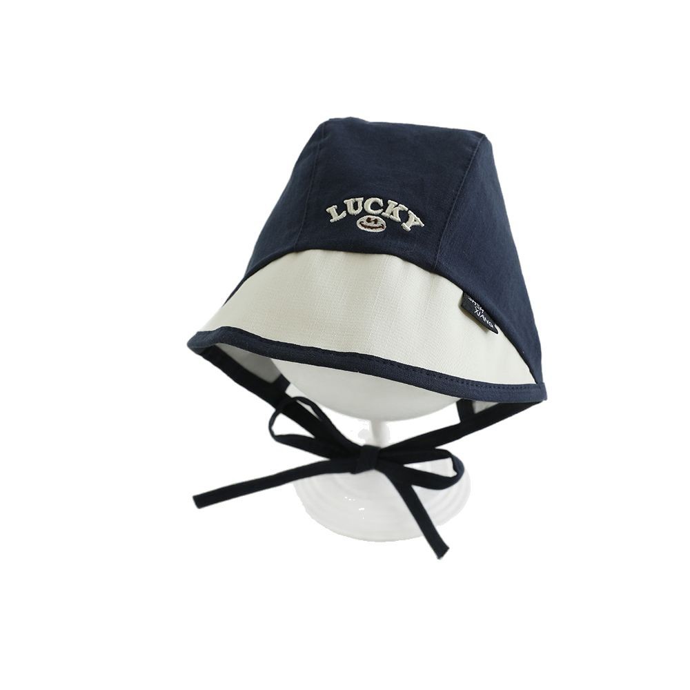 Sombrero coreano para bebés primavera y otoño delgado lazos letras baojou sombrero de corte sombrero de sombrero de abrigo recién nacido puerta de chimenea sombrero de marea