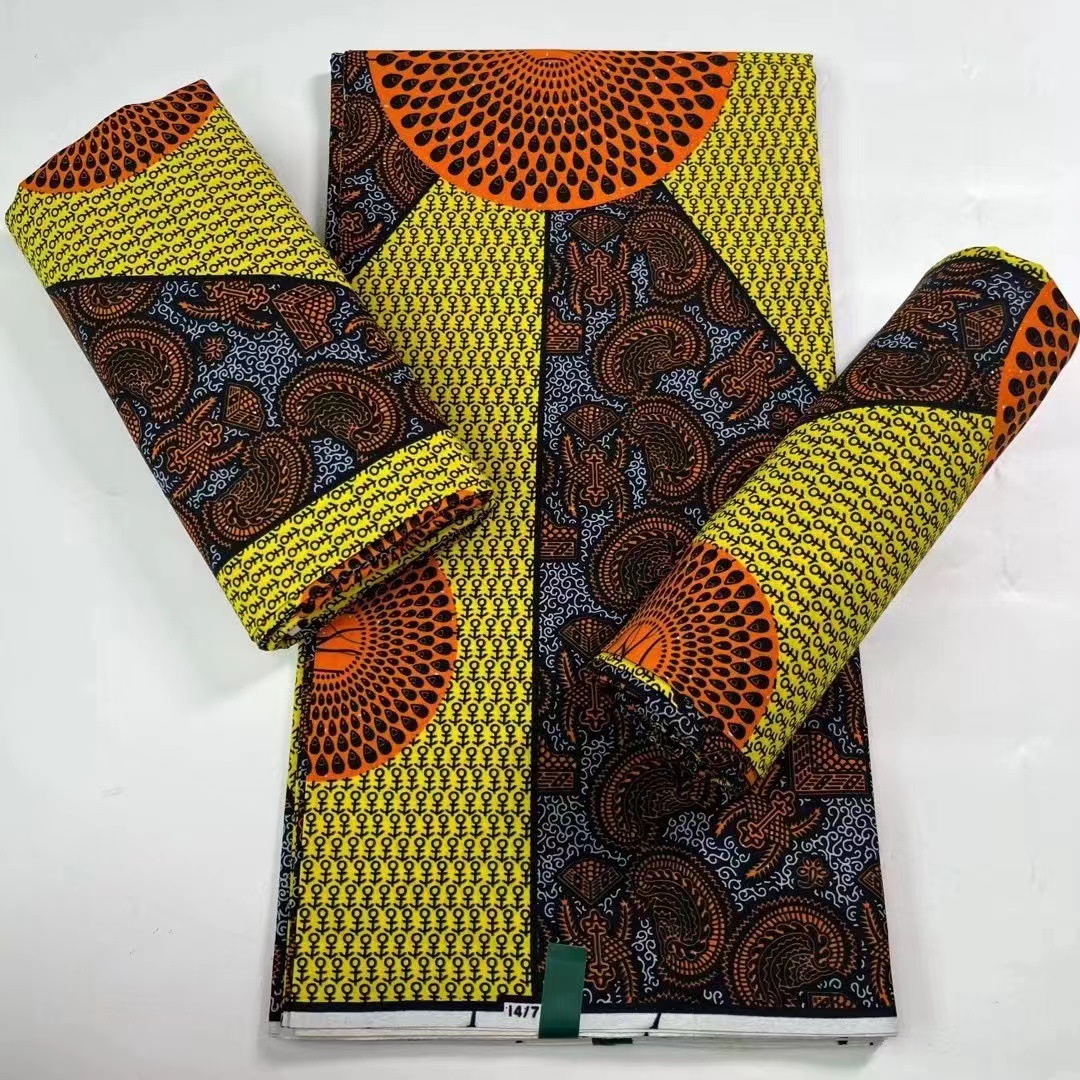 african wax fabric ankara  非洲纯棉腊布花布现货民族印花