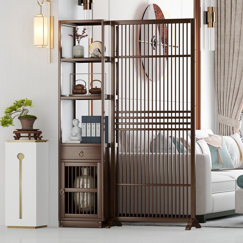 新中式屏风隔断柜客厅沙发进门入户玄关柜一体简约现代遮挡置物架