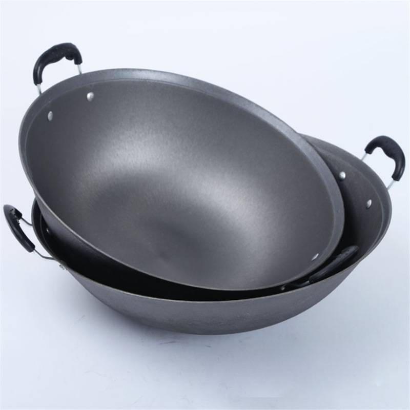 Cast iron pot Frying pan Binaural Health wok Wok Chao Shao non-stick cookware Coating Electromagnetic furnace LPG currency