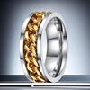 Ring stainless steel, brand accessory, does not fade