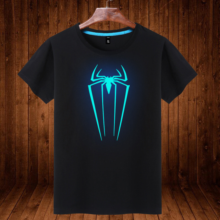Student cotton luminous men's short-sleeved T-shirt summer anime fashion