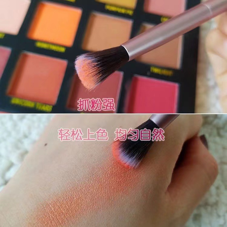 Cepillo de maquillaje de punto de fábrica Cepillo de doble punta simple Cepillo de mancha Sombra de nariz Cepillo de sombra de ojos Herramientas de maquillaje multifuncionales