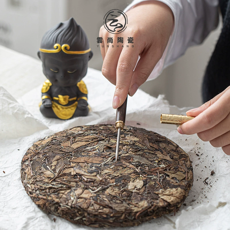 Tea set, Puerh tea from natural wood sandalwood stainless steel