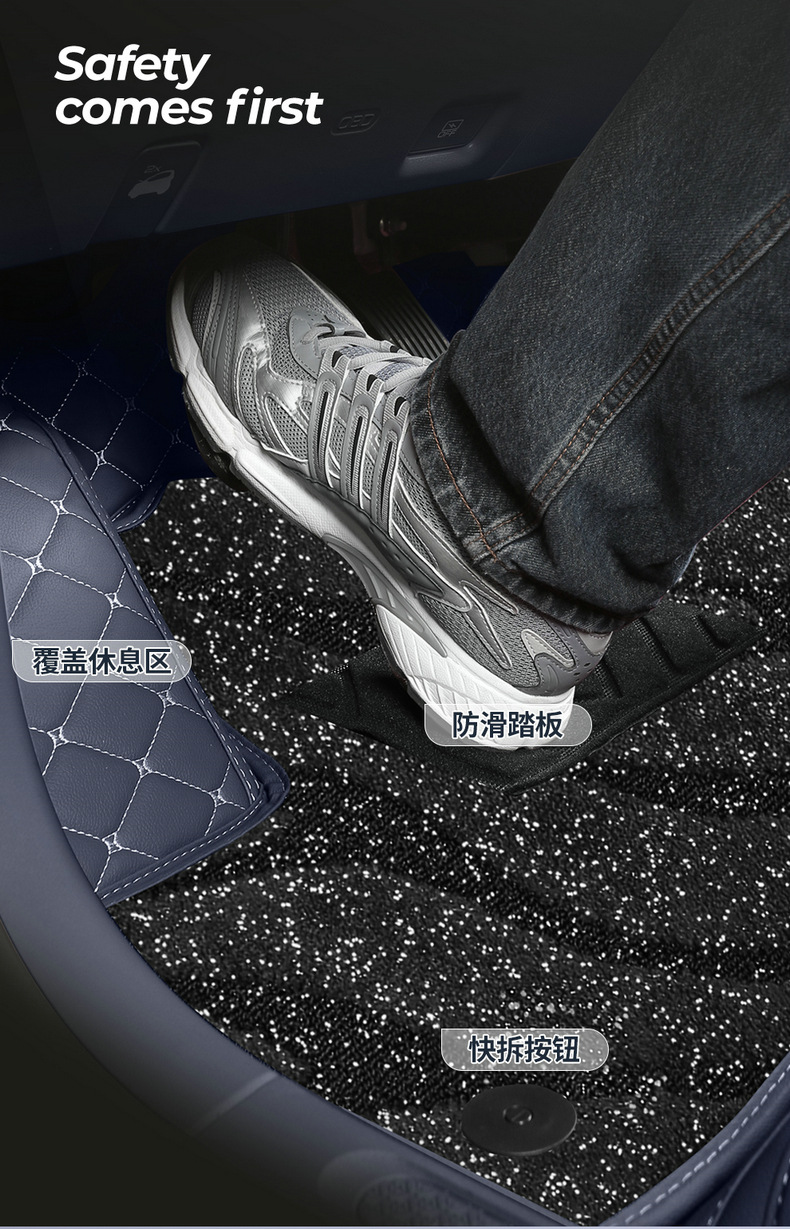 Leapmoon A10 Galaxy Carpet Car Floor Mats, Custom-Fit, Full-Coverage Interior Accessories, Leather Floor Mats