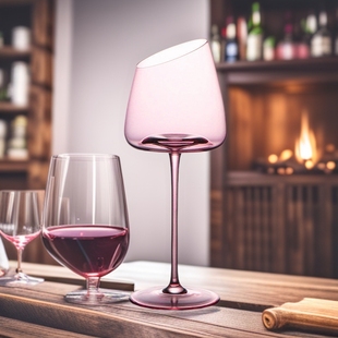 New Trendy Set of Wine Glasses, French-Style Champagne Glasses, Couple Flamingo Crystal Goblets, High Aesthetic Value