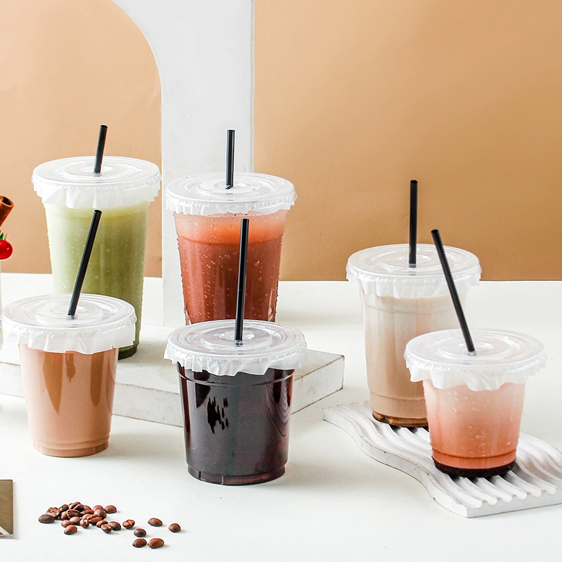 Disposable coffee plastic glass, hermetic pack, tea cup