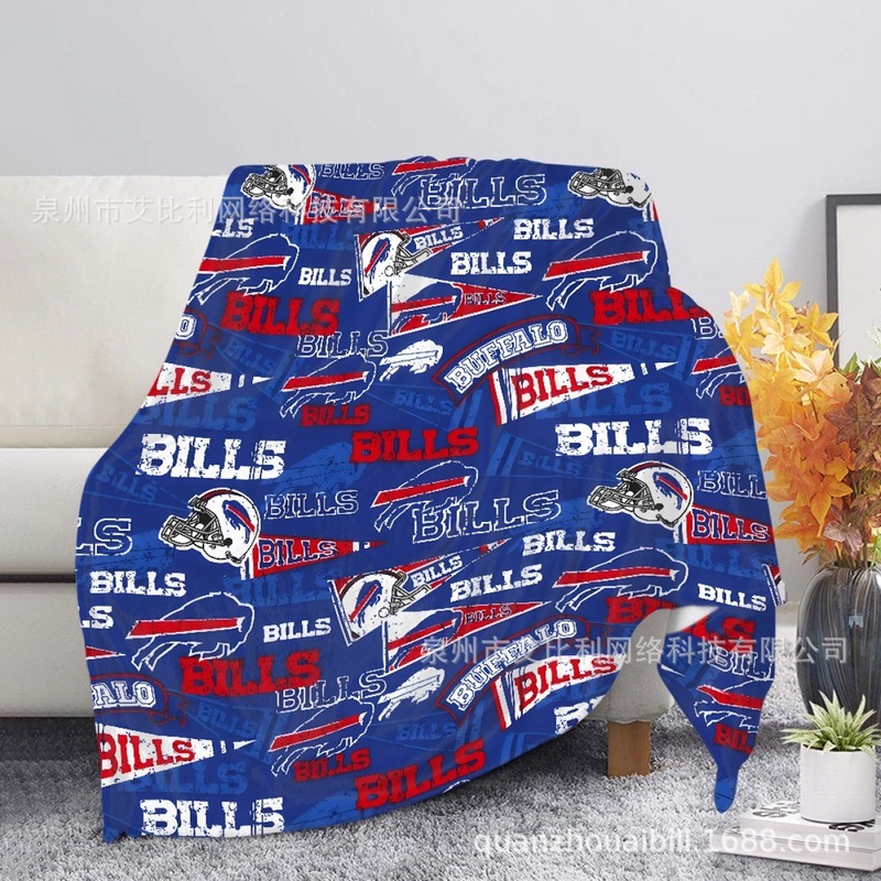 布法羅BillsNFLチームのロゴプリント自動車毛布を代理して、駅でサンゴの絨毯を販売します。|undefined