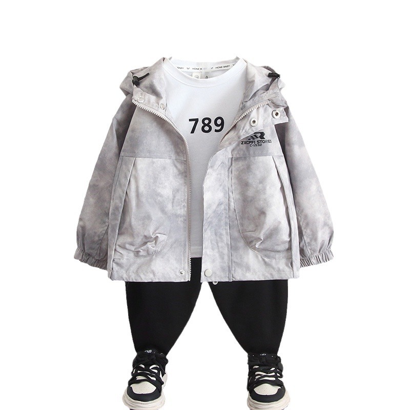 6219 Chaqueta para niños Ropa de otoño Chaquetas coreanas de primavera y otoño para niños de estilo occidental 2025 Chaquetas de principios de otoño para niños nuevos