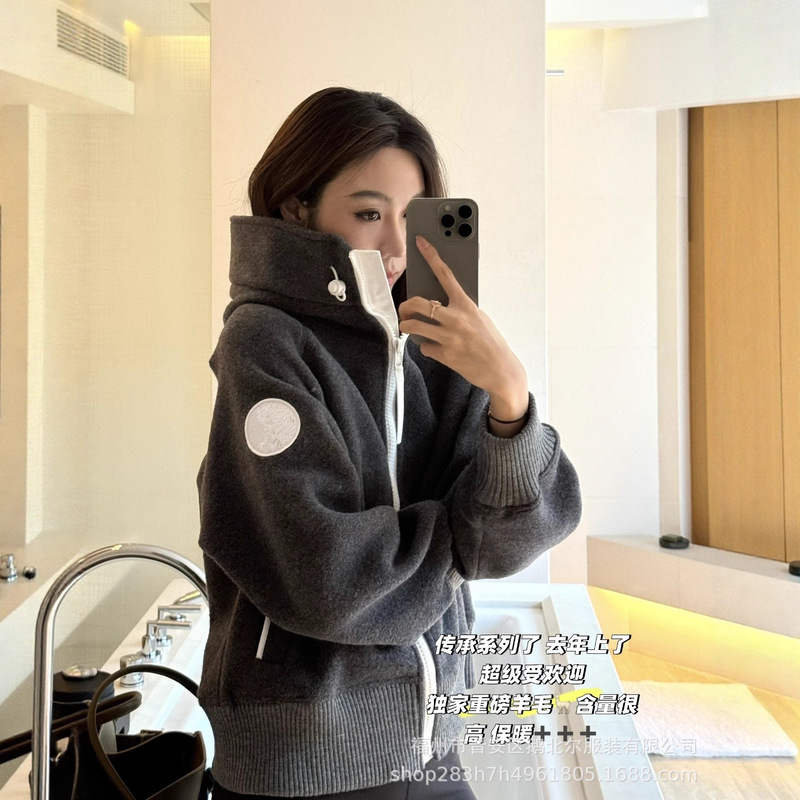 Chilliwack Series Ss25 White Label Goose 01 Style Wool Fleece Bomber Jacket Sweatshirt Jacket 7102