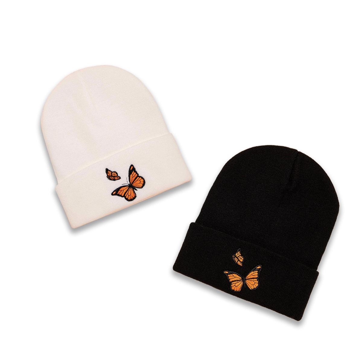 Autumn And Winter New Hat Fashion Wild Trend Butterfly Knit Hat Personality Warm Woolen Hat display picture 3