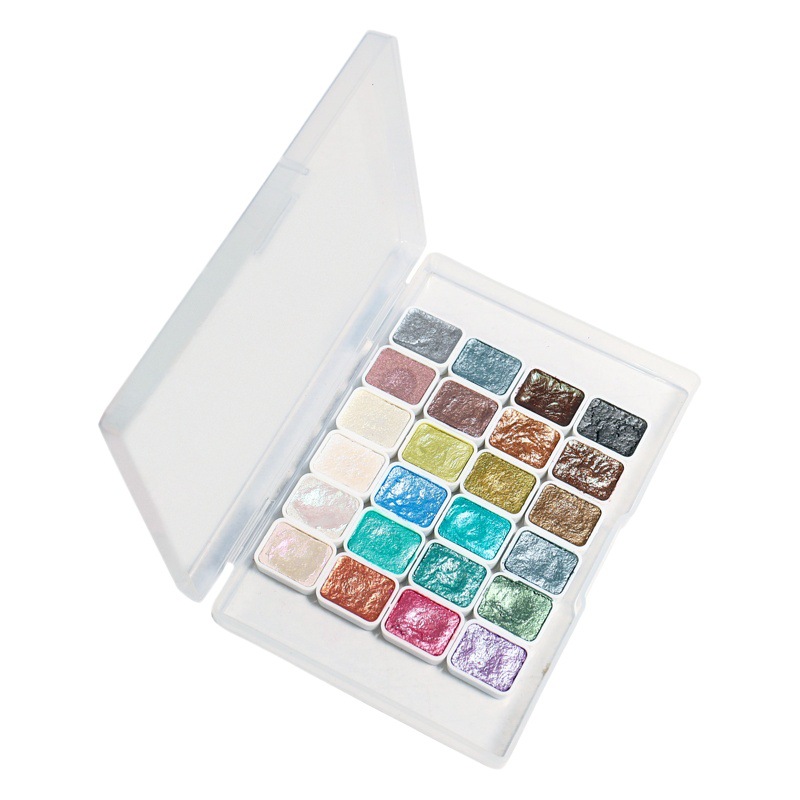 Shi color fábrica directa perla acuarela 24 color viento y rili 1mL pintura sólida nail art envolver flor pintura