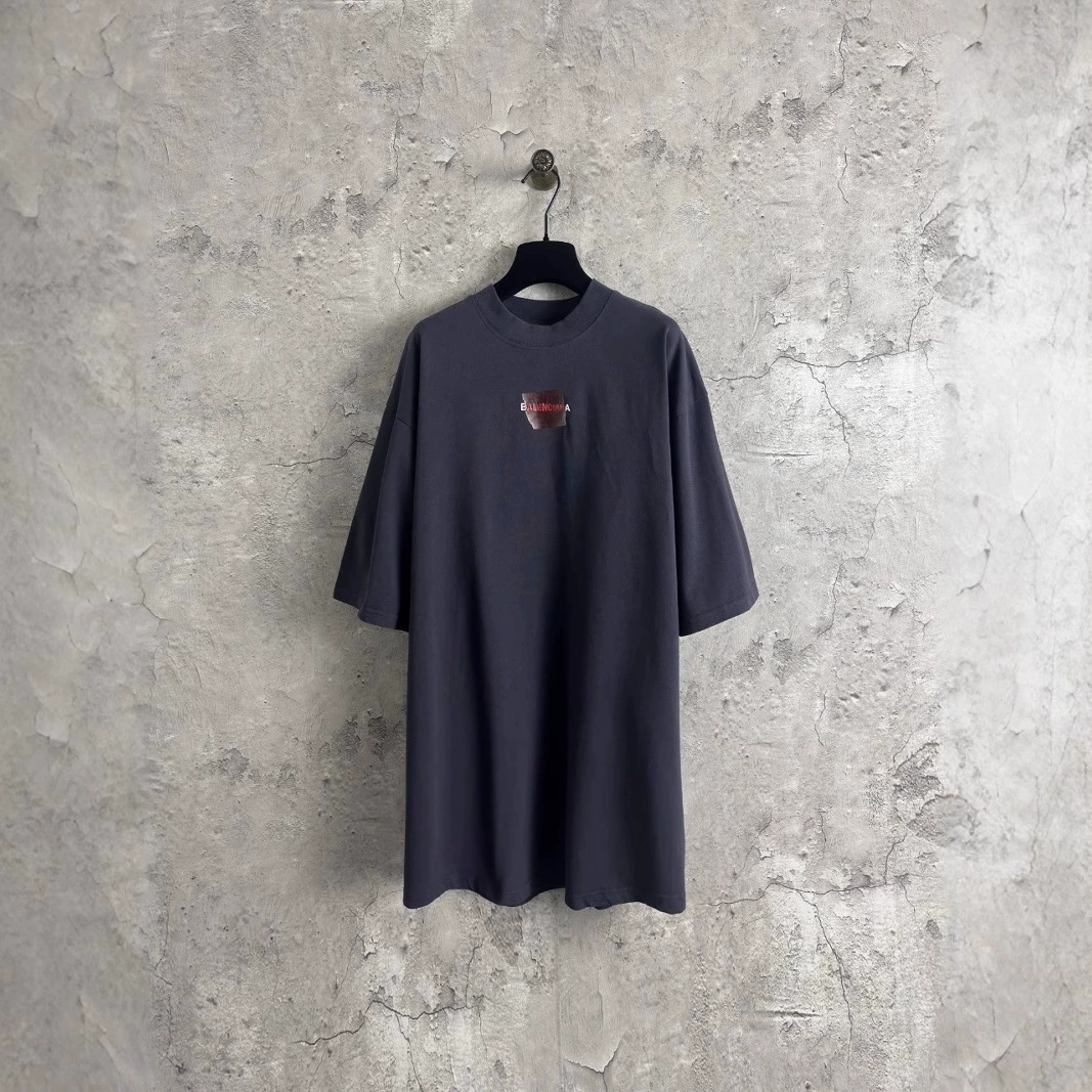 Правильная версия, высококачественная свободная футболка с короткими рукавами и логотипом бренда B 25SS, новая передняя и задняя часть с вышивкой логотипа.