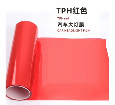 Car headlight protective film — Wholesale Tph Headlight Protective Film - tph-red-30cm10m