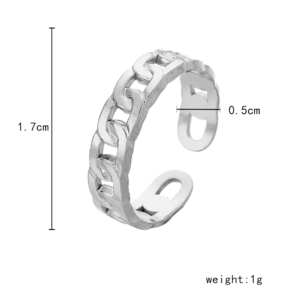6g Weight Open Ring Classification Adjustable Ring Size 1 Piece Quantity Daily Occasion Stainless Steel Material Star, Heart Shape Pattern Women'S Gender Plating Design Simple Style Style Simple Style Star Heart Shape Stainless Steel Plating Open Ring 1 Piece 42