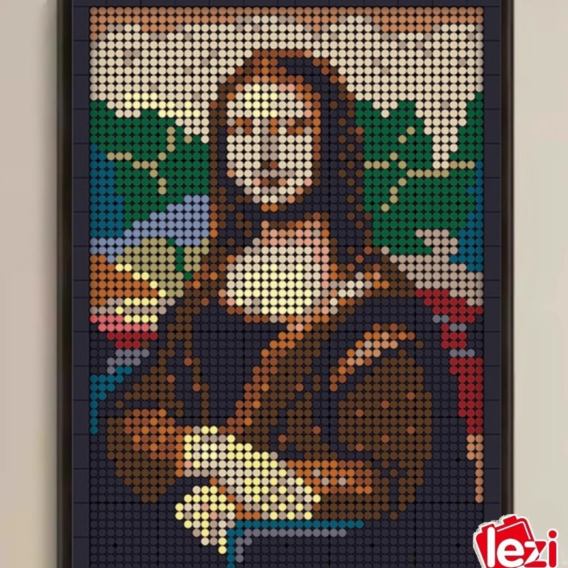 レゴクリエイティブアートシリーズの世界の有名な絵画モナリザの笑顔ピクセルビルディングブロック絵画装飾品と互換性があります。|undefined