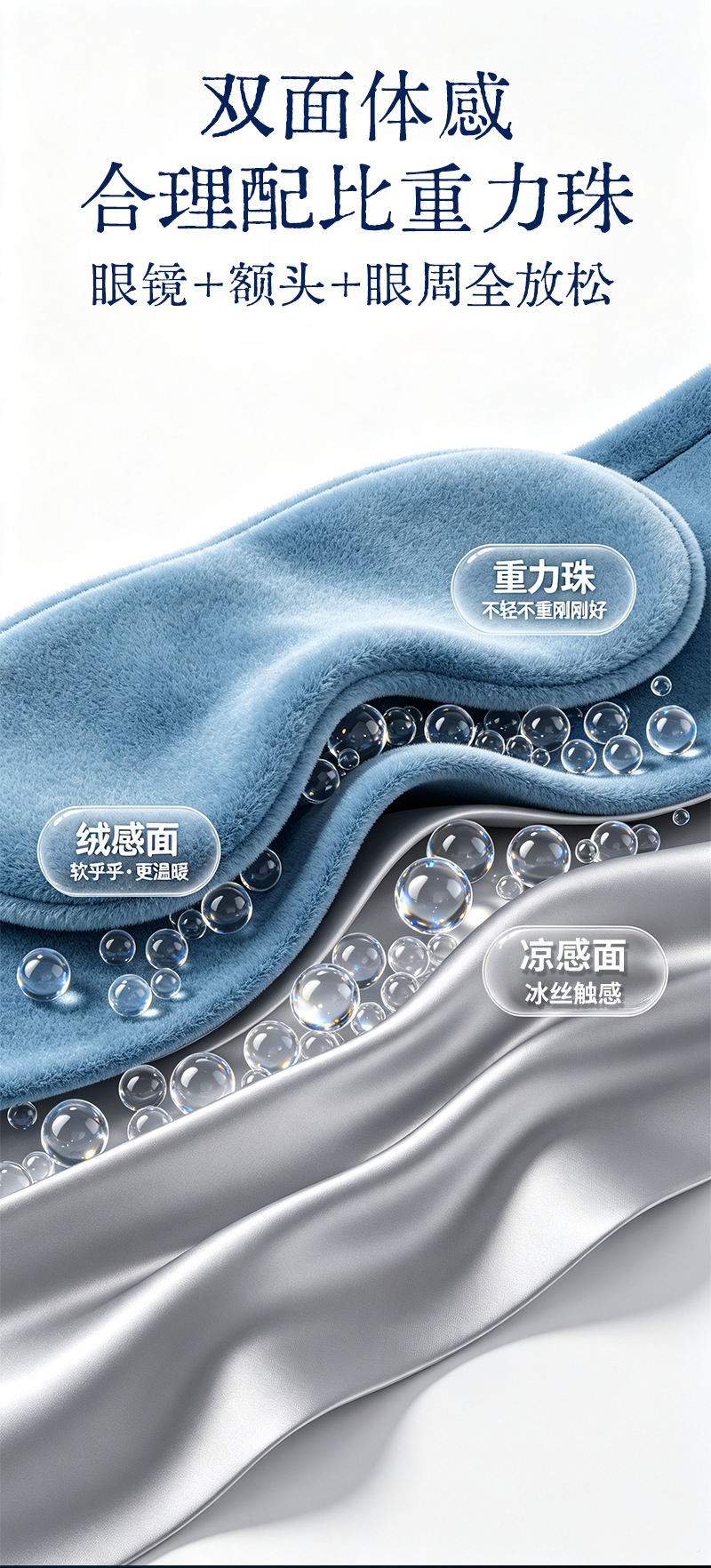 Weighted Deep Sleep Hat Windproof Light Blocking Ice Silk Sleep Cap with Micro Pressure specifications
