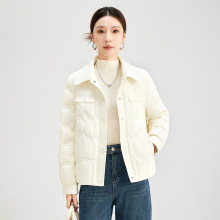 轻薄羽绒服纯色外套女冬季加厚保暖多口袋内外穿日常休闲户外8505