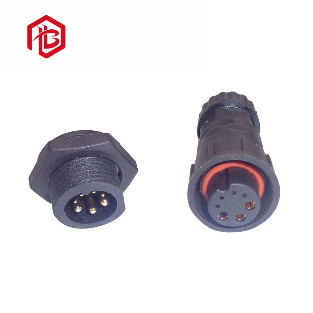 厂家供应固定面板防水插头电源信号混联3+4插头端子线接头