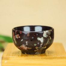 OEM/ODM汝阳梅花玉茶碗批发茶杯安山岩玉酒杯酒具玉石玉器工艺品