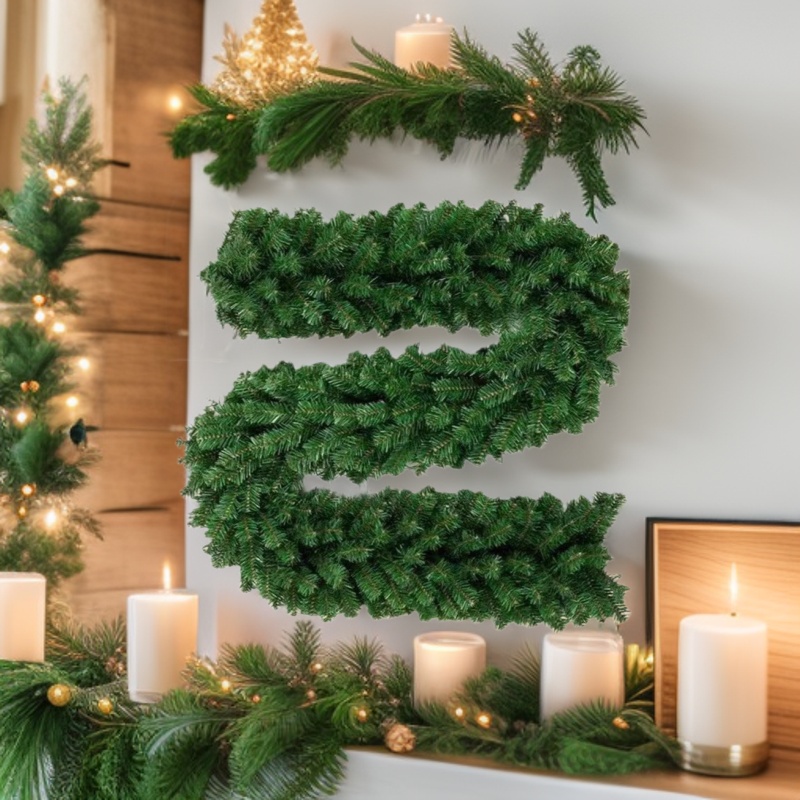 realistic green Christmas decorations